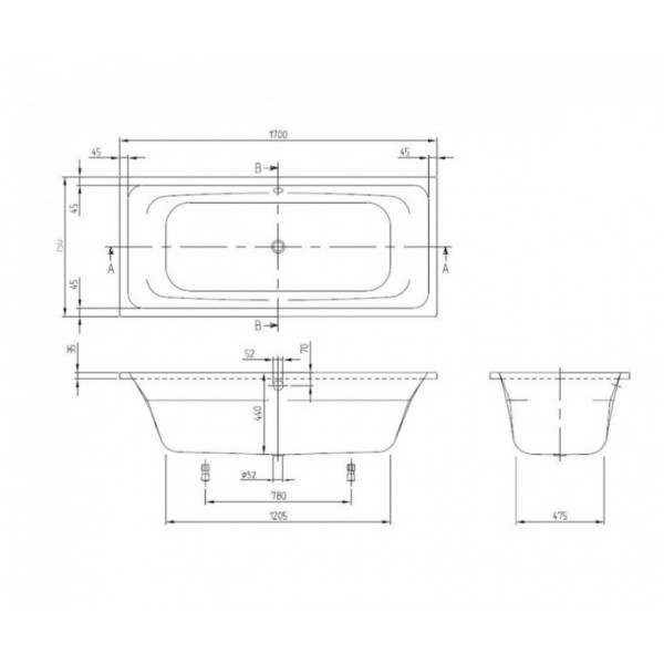 Ванна Villeroy & Boch UBA170AVN2V-01