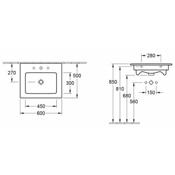 Раковина для ванної Villeroy & Boch 41246001
