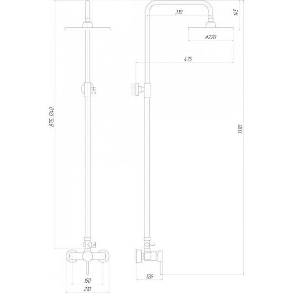 Душова система Globus Lux DS-007A