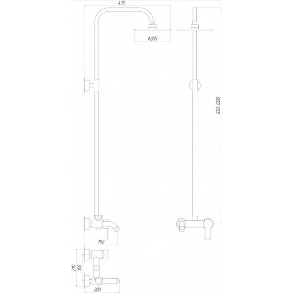 Душова система Globus Lux GLLR-1111