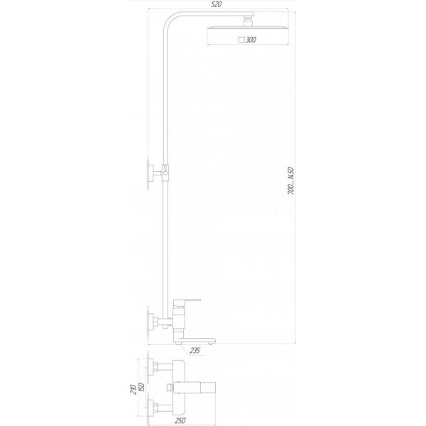 Душова система Globus Lux GLM-0007