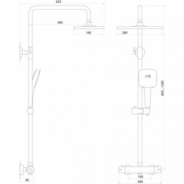 Душова система Globus Lux Laguna GLA-0040T-BB