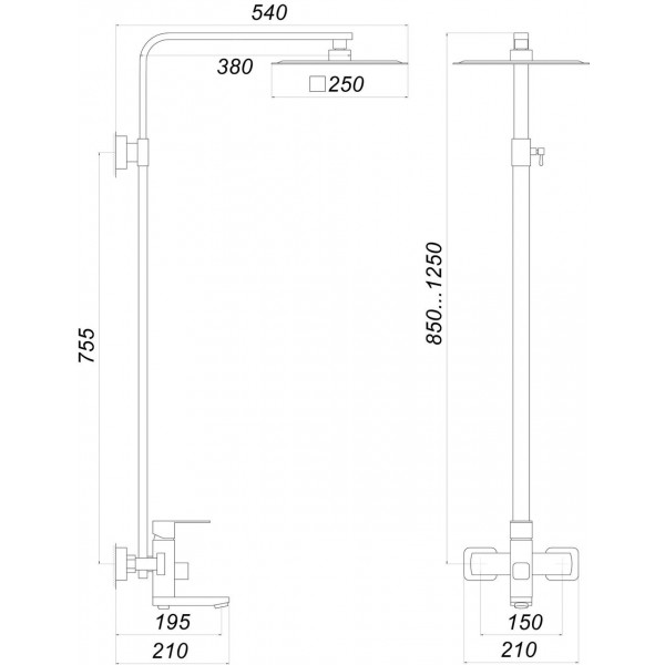 Душова система Globus Lux SICILIA SBQ-SH-02