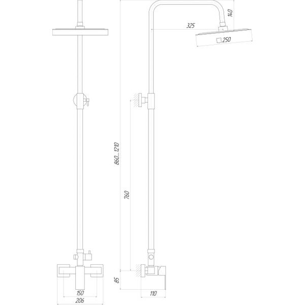 Душова система Globus Lux SICILIA SBQ-SH-105
