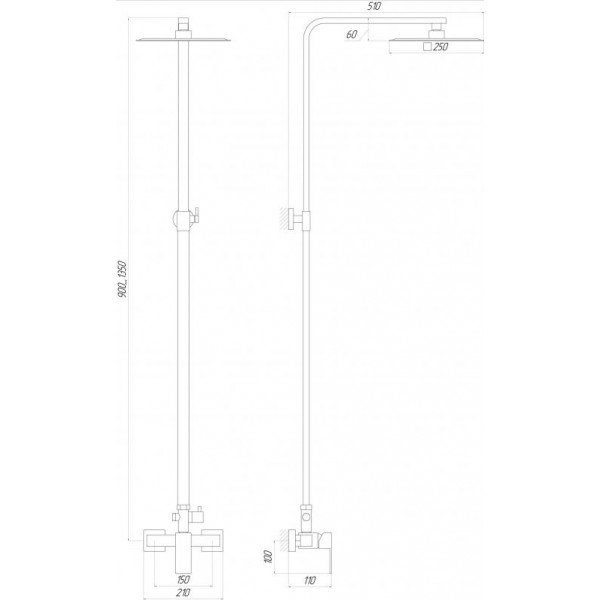 Душова система Globus Lux SICILIA SBQ-SH-125