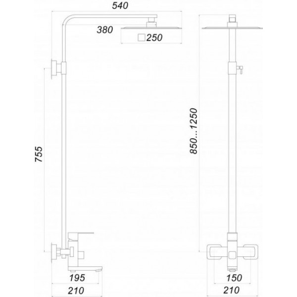 Душова система Globus Lux SICILIA VAN-SBQ-SH-02