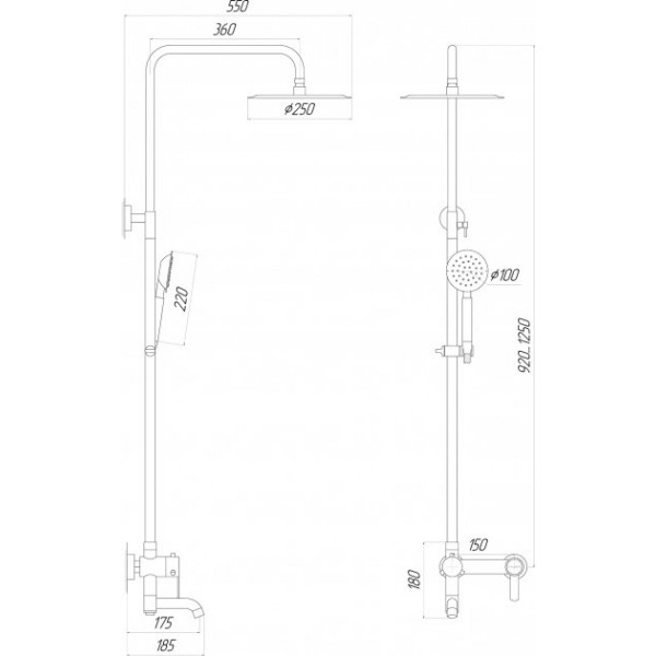 Душова система Globus Lux WIEN SBT2-SH-02