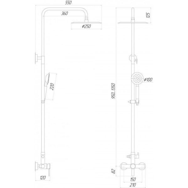 Душова система Globus Lux WIEN SBT2-SH-05