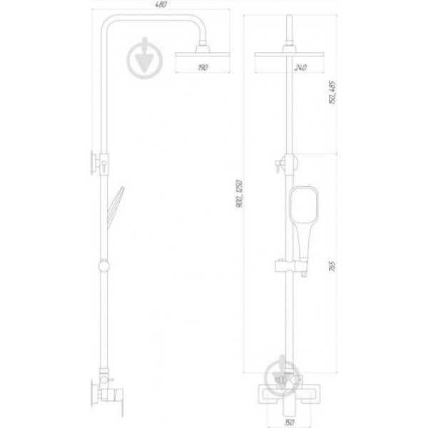 Душова система TOPAZ SARDINIA TS 08702-H19