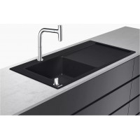 Кухонна мийка Hansgrohe C51-F450-12 Сombi 1050x510 поліця зліва зі змішувачем Select. Chrome (43228000)