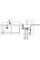 Кухонна мийка Hansgrohe C51-F450-12 Сombi 1050x510 поліця зліва зі змішувачем Select. Chrome (43228000)