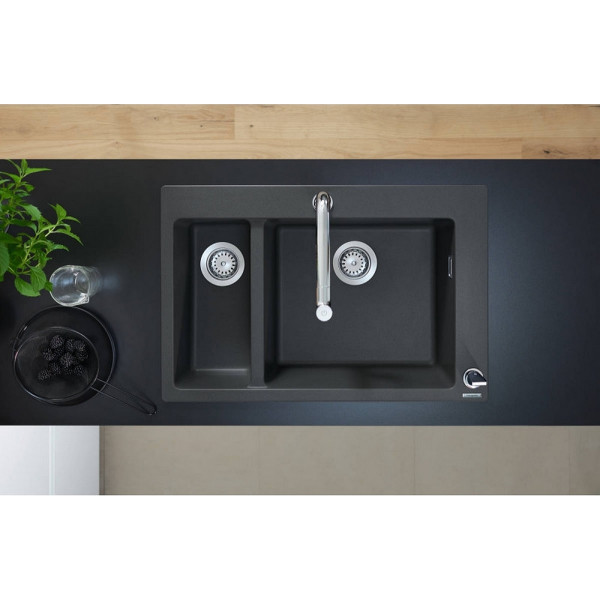 Кухонна мийка Hansgrohe C51-F635-09 Сombi 770x510 на дві чаші 180/450 Select із змішувачем Chrome (43220000)