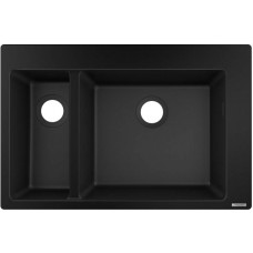 Кухонна мийка Hansgrohe S510-F635 770х510 на дві чаші 180/450 Graphiteblack (43315170)