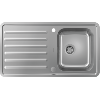 Кухонная мойка Hansgrohe S4111-F340 на столешницу 915х505 с сифоном (43340800) Stainless Steel