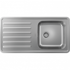 Hansgrohe S4111-F400 на стільницю 975х505 із сифоном (43341800) Stainless Steel