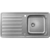 Кухонна мийка Hansgrohe S4113-F400 на стільницю 975х505 із сифоном automatic (43338800) Stainless Steel