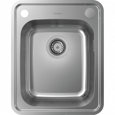 Hansgrohe S412-F340 на стільницю 420х520 із сифоном automatic (43334800) Stainless Steel