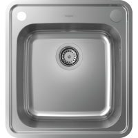 Кухонна мийка Hansgrohe S412-F400 на стільницю 480х520 із сифоном automatic (43335800) Stainless Steel