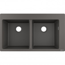 Кухонна мийка Hansgrohe S510-F770 770х510 дві чаші 370/370 Stonegrey (43316290)