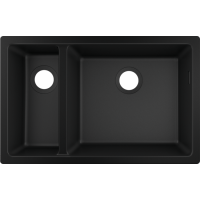 Кухонна мийка Hansgrohe S510-U635 під стільницю 710х450 дві чаші 180/450 Graphiteblack (43433170)