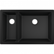 Hansgrohe S510-U635 під стільницю 710х450 дві чаші 180/450 Graphiteblack (43433170)