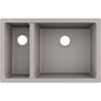 Кухонная мойка Hansgrohe S510-U635 под столешницу 710х450 две чаши 180/450 Concretegrey (43433380)