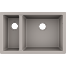 Hansgrohe S510-U635 під стільницю 710х450 дві чаші 180/450 Concretegrey (43433380)