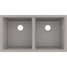 Hansgrohe S510-U770 під стільницю 820х450 на дві чаші 370/370 Concretegrey (43434380)
