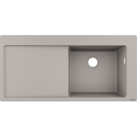Кухонна мийка Hansgrohe S514-F450 1050х415 полиця зліва Concretegrey (43314380)