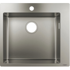Кухонна мийка Hansgrohe S711-F450 на стільницю 1x35Ø 550х500 Stainless Steel (43301800)