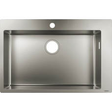 Кухонна мийка Hansgrohe S711-F660 на стільницю1х35Ø 760х500 сталь (43302800) Stainless Steel