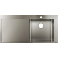 Кухонна мийка Hansgrohe S715-F450 на стільницю 1x35Ø 1045х510 полиця зліва Stainless Steel (43306800)
