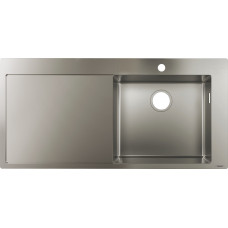 Hansgrohe S715-F450 на стільницю 1x35Ø 1045х510 полиця зліва Stainless Steel (43306800)