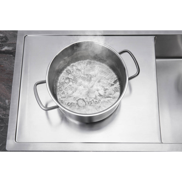Кухонна мийка Hansgrohe S715-F450 на стільницю 1x35Ø 1045х510 полиця зліва Stainless Steel (43306800)