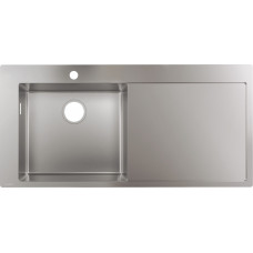 Hansgrohe S716-F450 на стільницю 1x35Ø 1045х510, полиця праворуч Stainless Steel (43331800)