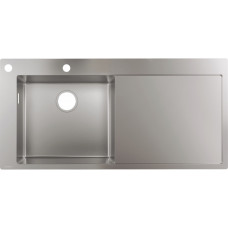 Hansgrohe S718-F450 на стільницю 2х35Ø 1045х510, полиця зліва Stainless Steel (43332800)