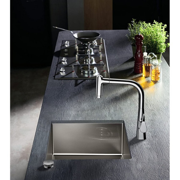 Кухонна мийка Hansgrohe S719-U400 під стільницю 450х450 см (43425800) Stainless Steel