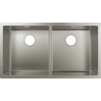 Кухонна мийка Hansgrohe S719-U765 під стільницю 815х450 на дві чаші 370/370 (43430800) Stainless Steel