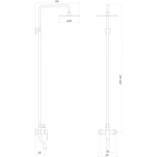 Душова система DOMINO TORINO KIT-VAN-DS0031
