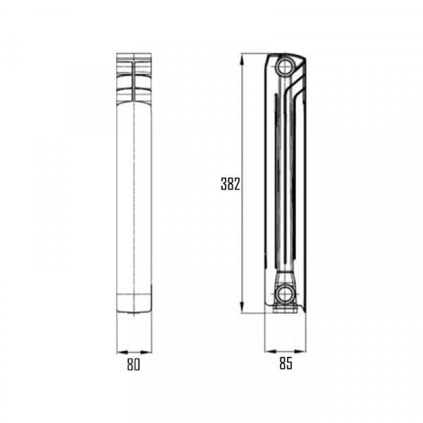 Алюмінієвий радіатор Thermo Alliance All-Ferrum 300/85