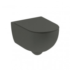 Унітаз Nic Design Pin 55х37 см с крышкой, Argilla matt (003709052/005712052)