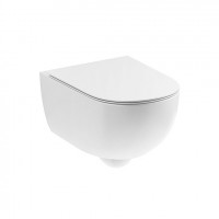 Унітаз Nic Design Pin 55х37 см з кришкою, білий глянець (003709001/005712001)