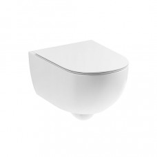 Унітаз Nic Design Pin 55х37 см з кришкою, білий глянець (003709001/005712001)