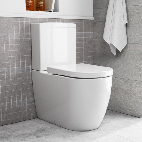 Унітаз Quarter Bath Deep 63cm з бачком, кришкою Slim і зливним механізмом, білий (70DE06001.00.1_30SCD.03WG