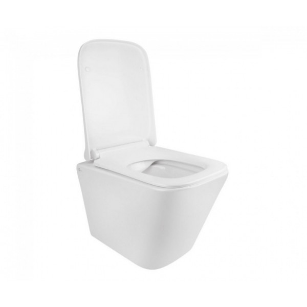 Унітаз Qtap Tern безобідковий з сідінням Soft-close QT1733052ERW