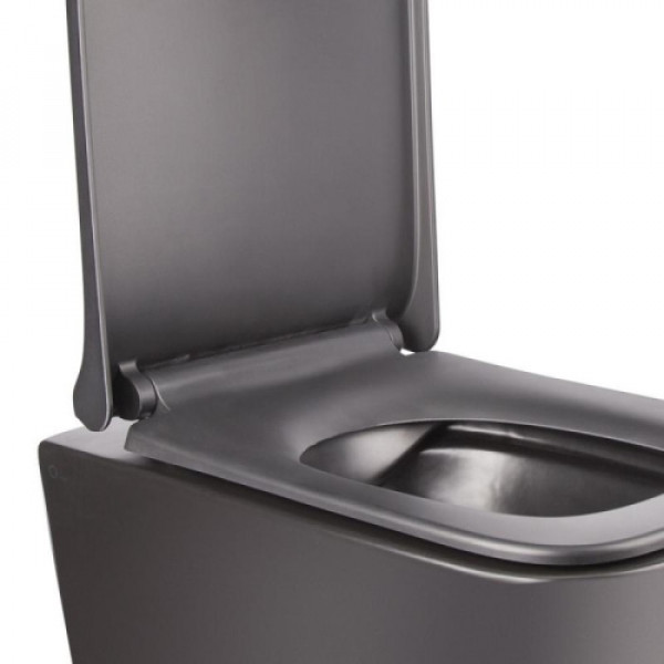 Унітаз Qtap Tern безобідковий з сідінням Soft-close QT1733052ERMB