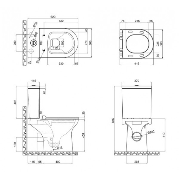Унітаз Qtap Kolibri з сідінням Soft-close QT1022C667PW