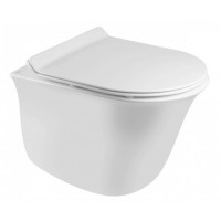 Унітаз Qtap Virgo безобідковий з сидінням Soft-close QT1833051ERMB