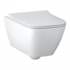 Унітаз Geberit Smyle Square Rimfree soft close, тип Sandwich, білий (500.685.01.1)