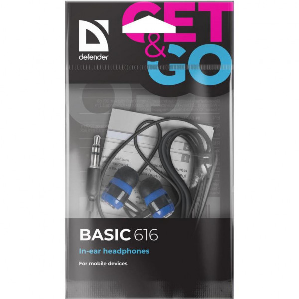 Навушники DEFENDER Basic-616 black/blue
